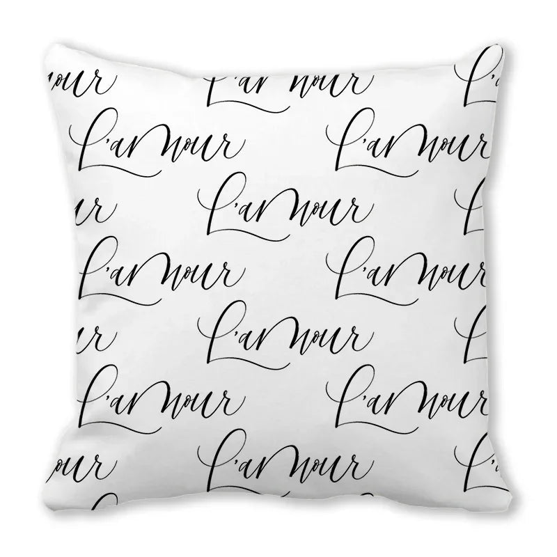 Heart Print Pillowcase for Home Decor by Axyaa - Love Cushion Cover