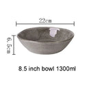 Axyaa Retro Gray Ceramic Dinnerware Set