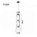 Axyaa Nordic Glass LED Pendant Lamps: Minimalist Black Chandelier for Dining & Living Room