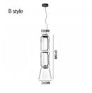 Axyaa Nordic Glass LED Pendant Lamps: Minimalist Black Chandelier for Dining & Living Room