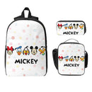Axyaa Mickey Mouse School Bags Set with Lunch Box & Pencil Box for Students