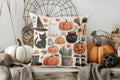 Cute Ghosts with Stars Halloween Pillow Cover by Axyaa