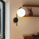 Modern Copper Black Metal Wall Lamp Axyaa Brand Glass Ball LED Wall Lights TV Sofa Background