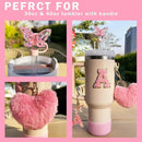 Axyaa Cup Accessories Set: Butterfly Straw, Cover, Cap, Boot, Handle Charm, Initials Sticker