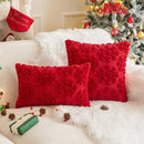 Axyaa Plush Christmas Pillow Cover for Home Decor