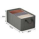 Axyaa Large Capacity Foldable Clothes Storage Box - Metal Frame Wardrobe Organizer