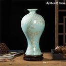Axyaa Crystal Glazed Ceramic Vase for Home Decor - Living Room, Study, or Entryway