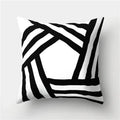Axyaa Geometric Stripe Pillowcase with English Letter Design