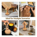 Axyaa Wood Cross Crucifix with Standing Jesus, Religious Christian Ornament