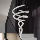 Axyaa Crystal Chandelier Stair Pendant Lamp Living Room Interior Lighting