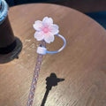 Axyaa Cute Bear Silicone Straw with Cat Claw Stopper & Dust Cap
