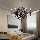 Axyaa Industrial Globe Chandelier for Living Room, Dining Room, Kitchen - Retro Iron Lighting