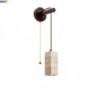 Axyaa LED Wall Light for Wabi Sabi Home Decor - Yellow Travertine Bedroom Design