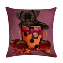 Axyaa Halloween Puppy Linen Pillow Case 45*45cm