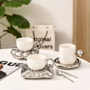 Axya Luxury Nordic Silver Ceramic Coffee Mug for Home Decor and Gifting