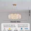 Axyaa Modern Shell Glass Chandelier LED Pendant Light for Stylish Home Decor