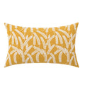 Axyaa Wheat Embroidery Cushion Cover, Soft Cozy Yellow Black Green Pillow Cover