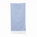 Axyaa Stripe Beach Sports Towel with Tassel for Gym, Camping, Sauna, and Swimming Pool
