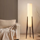 Axyaa Solid Wood Japanese Retro Floor Lamp with Fabric Lampshade for Living Room Decor