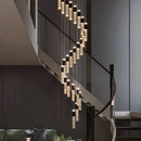 Axyaa Crystal Chandelier Stair Pendant Lamp Living Room Interior Lighting