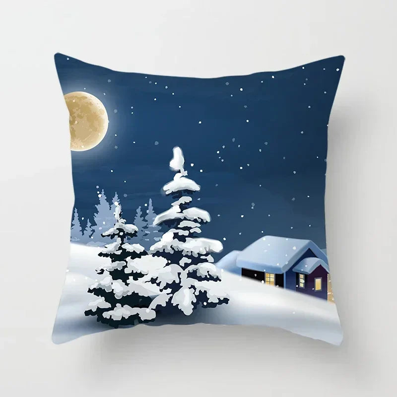 Axyaa Christmas Home Pillowcases Printed Bed Decoration Cushion Covers
