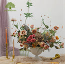 Axyaa French White Wrought Iron Flower Vase for Wedding Banquets & Events
