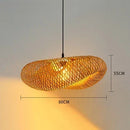 Axyaa Bamboo Handicrafts Pendant Light, Oval Design, Farmhouse Style
