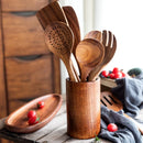 Axyaa Teak Wooden Kitchen Utensils Set - Non Stick Cooking Tools