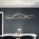 Axyaa Rose Gold Irregular Rings LED Chandeliers - Modern Living Room Pendant Lights