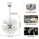 Axyaa Crystal Snowflake Small Chandelier Modern LED Ceiling Lamps