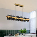 Luxury Circle Pendant Chandelier by Axyaa - Modern LED Dimmable Fixture for Living, Dining, Bedroom