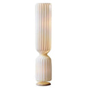 Axyaa Nordic Striped Floor Lamp: Minimalist Design, Warm LED Light for Home Decor.