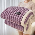 Axyaa Class A Gold Mink Cut Grid Blanket - Multi-functional & Cozy\Security.
