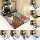 Axyaa Four Seasons Pattern Table Placemats - Absorbent Cup Stand Mats