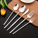 Axyaa Stainless Steel Cutlery Set - Fork Spoon Knife Dinnerware Flatware
