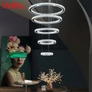 Axyaa Crystal Chandelier: Modern Large Pendant Lights for Living Room, Bedroom Ceiling Lamp