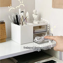 Axyaa Desktop Organizer Pen Holder Storage Box with Transparent Drawer