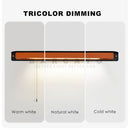 Axyaa Modern Black Orange LED Wall Lamp Shelf Sconce for Bedroom Living Room