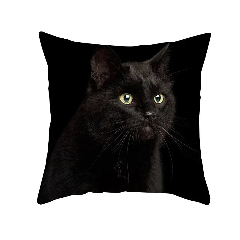 Axyaa Black Cat Pillowcases - Cute Kitty Design for Animal Lovers