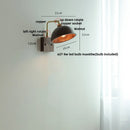 Axyaa Vintage Copper LED Wall Sconce with Pull Chain Switch