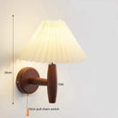 Axyaa Wooden Wall Light Paper Umbrella LED Sconces for Home Decorations
