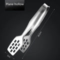 Axyaa Stainless Steel BBQ Tongs No-slip Grill Clips Steak Clamps Kitchen Accessories