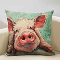Cute Pig Pattern Pillowcase 45x45cm Axyaa Home Decor Sofa Linen Cushion Cover