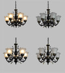 Axyaa Glass Shade Chandelier for Home Decor Lighting