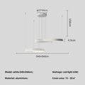 Axyaa Modern Black LED Chandelier Pendant Light for Foyer, Stairs, and Bar