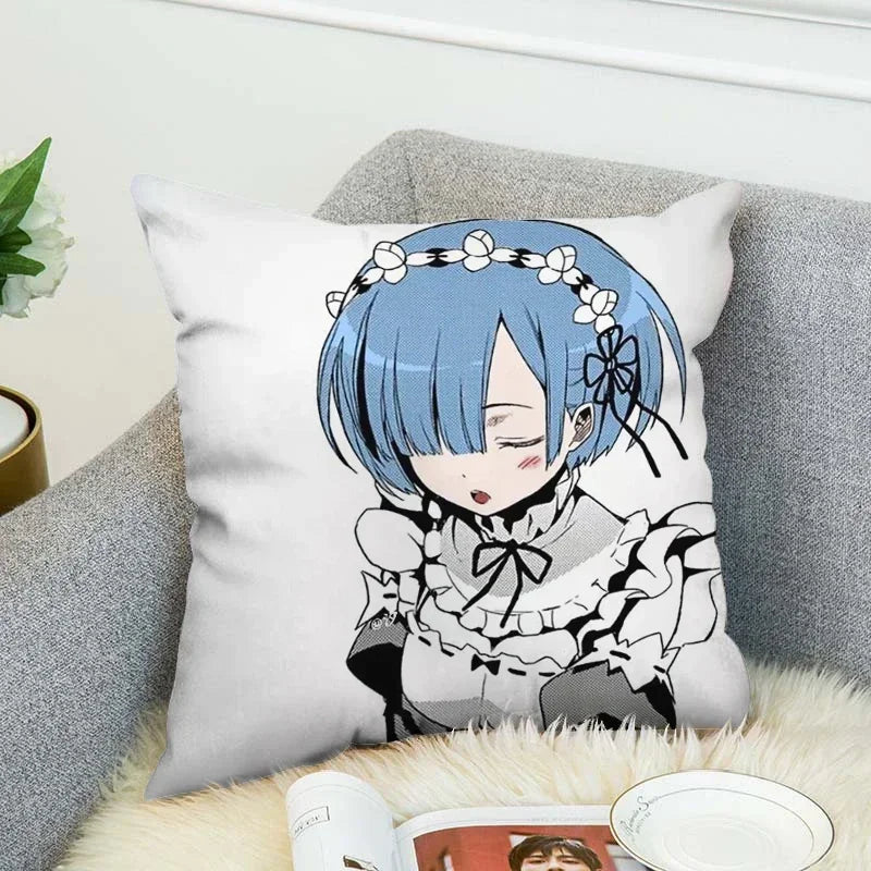 Axyaa 45x45 Cushions Covers for Bed Pillows, Sofa Anime Body Home Decor