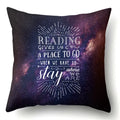 Axyaa Galaxy Print Pillowcase - Decorative Polyester Cushion Cover for Home Sofa