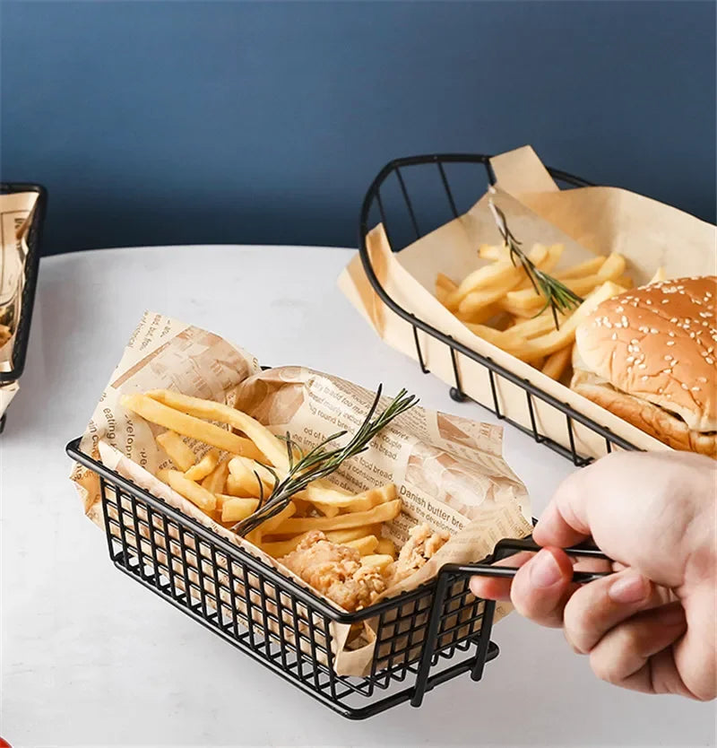 Axya Stainless Steel French Fries Basket Set for Kitchen Cooking
