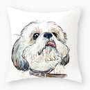 Axyaa Dog Yorkie Pug Cute Pillowcase Sofa Bedroom Decoration