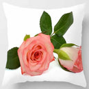 Axyaa Yellow Rose Print Pattern Cushion Cover for Home Decor